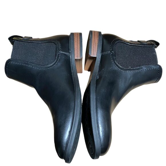 Tommy Hilfiger Chelsea Boots Mens 7 Black Leather‎ Slip On Dress Elastic Gore main image 8